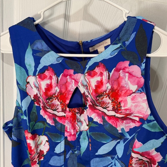 Dress Barn Blue Floral Midi Dress - Picture 5 of 6